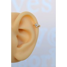 Sacce Scarves & Accessories Halka Model Çiçek Tragus Piercing Forward Helix Kıkırdak