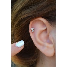 Sacce Scarves & Accessories D Harfi Piercing Gümüş Renkli Harf Piercing D