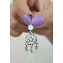 Sacce Scarves & Accessories Çelik Düş Kapanı Model Göbek Piercing Gümüş Renk