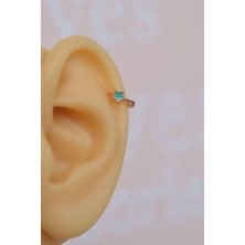 Sacce Scarves & Accessories Halka Model Mavi Renk Mini Yıldızlı Tragus Piercing Helix