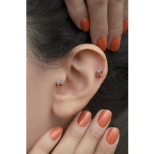 Sacce Scarves & Accessories Kiraz Piercing Tragus Helix Kıkırdak Gümüş Renk