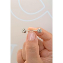 Sacce Scarves & Accessories Tektaş Model Nipple Piercing Meme Ucu Piercingi Gümüş Renkli