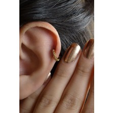 Sacce Scarves & Accessories Mini Ince Halka Tragus Piercing Gold 316 L Çelik Kadın Kullanıcılar İçin