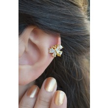 Sacce Scarves & Accessories Kelebek Piercing Helix Kıkırdak Küpesi Gold