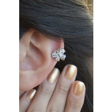 Sacce Scarves & Accessories Kelebek Piercing Helix Kıkırdak Küpesi Gümüş Renk