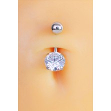 Sacce Scarves & Accessories Çelik Tektaş Göbek Piercing Gümüş Renk