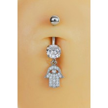 Sacce Scarves & Accessories Sacce Scarves&Accessories Çelik Nazar El Fatma Ana Eli Göbek Piercing Gümüş Renk