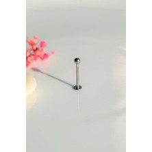Sacce Scarves & Accessories Top Uçlu Çelik Piercing Dudak Dil 12 mm Gümüş Renk