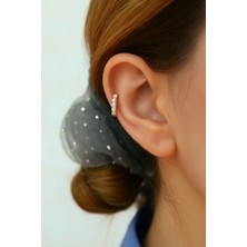Sacce Scarves & Accessories Zirkon Taşlı Halka Helix Kıkırdak Küpesi