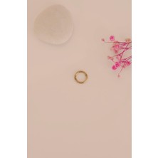 Düz Çelik Halka Tragus Piercing 6 mm Gold