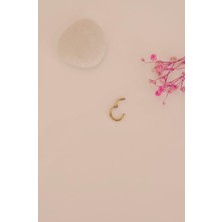 Düz Çelik Halka Tragus Piercing 6 mm Gold