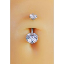 Sacce Scarves & Accessories Çelik Tektaş Göbek Piercing Gümüş Renkli