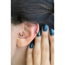 Düz Halka Piercing Tragus Helix Kıkırdak Küpesi