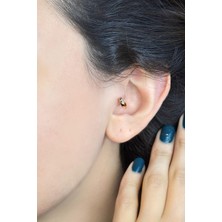 Düz Halka Piercing Tragus Helix Kıkırdak Küpesi