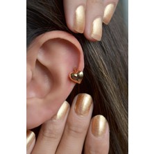 Sacce Scarves & Accessories Kalpli Kıkırdak Küpesi Helix Piercing Sarı Rodyum Kaplama Kadın