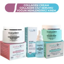 Kolajen Krem + Kolajen Serum + Yoğun Nemlendirici Bakım Kremi 3'lü Bakım Seti