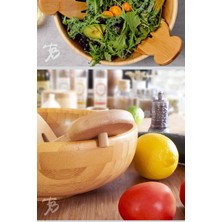 Bambu Salata Servis Seti, Salata Kaşığı, Salata Elleri