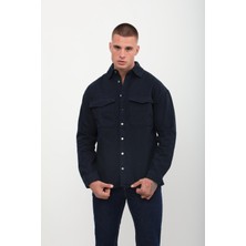 Banny Jeans Erkek Oversize Jean Gömlek Lacivert