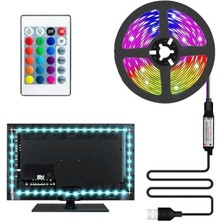 USB Rgb Şerit LED Kumandalı Tv Ledi 3metre