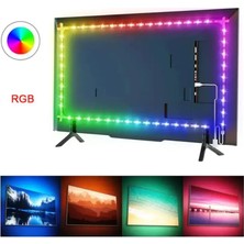 USB Rgb Şerit LED Kumandalı Tv Ledi 3metre
