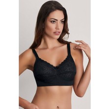 Eros Kadın Balensiz Ekstra Minimizer Sütyen Siyah Dikişsiz Rahatlık ve Konforlu Tasarım