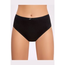 Fiyonklu Biyeli Siyah Kadın Bato Külot   10 Adet