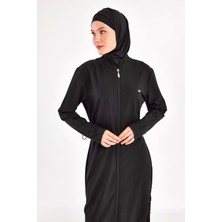 Adasea Sophia Uzun Kollu Siyah Kadın Tesettür Mayo