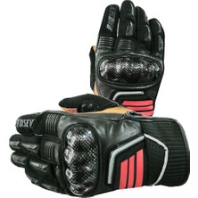 GL63 Korumalı Deri-Cordura Motosiklet Eldiveni