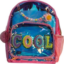 Nessiworld Vest Nakış Sırt Çantası Şeffaf Pembe