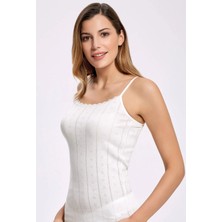 İlke İç Giyim Jakarlı İp Askılı Kadın Atlet  10 Adet