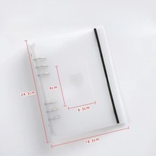 Sert Kapaklı Şeffaf A5 Binder Dosyası