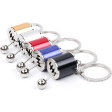 Yubuhome® Hareketli Araba Vites Anahtarlık Altı Hız Manuel Vites Dişli Shifter Topuzu Metal Anahtarlık