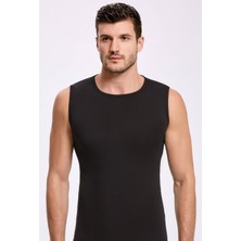 Siyah Bisiklet Yaka Erkek Atlet  5 Adet