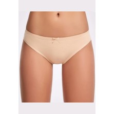 Kadın Fiyonklu Bikini Külot Ten