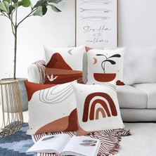 4’lü Çift Taraflı Kırlent Kılıf Seti Onedraw Çizimli