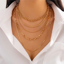 Girift Vintage Aeris 5 Adet Zincir Kolye Seti