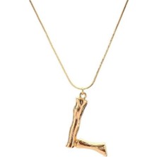 Girift Vintage L Harf Kolye