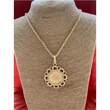 Girift Vintage Yuvarlak Tuğra Kolye