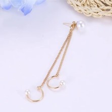 Girift Vintage Inci Taşlı Sallantılı Küpe