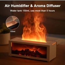 Serreha Şömine Hava Nemlendirici Buhar Makinesi ve Aroma Difüzörü Kumandalı 150 ml Ultrasonik