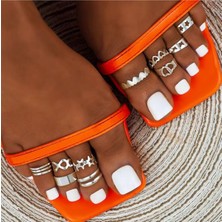 Girift Vintage Glimmer Ayak Parmak Yüzük Seti