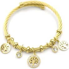 Hayat Ağacı Charm Bilezik - Altın