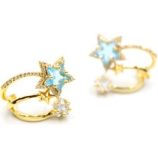 Çoklu Yıldız Küpe - Altın