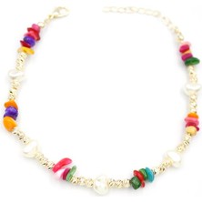 Dorika Taş Halhal - Çok Renkli