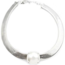 Incili Tasma Kolye - Gümüş