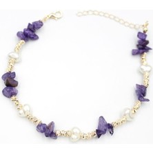 Dorika Taş Halhal - Mor