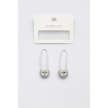 Taşlı Filkete Küpe - Gümüş