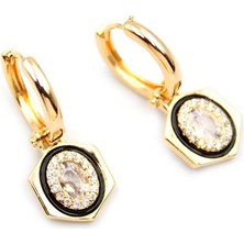 Taşlı Küpe - Beyaz