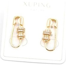 Taşlı Filkete Küpe - Rose