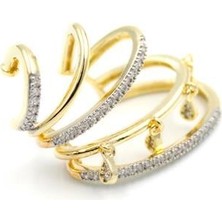 Çoklu Halka Kıkırdak Küpe - Altın